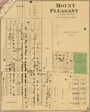 Mt. Healthy / Mt. Pleasant map, 1869